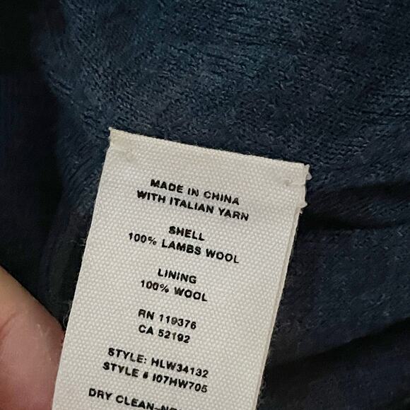 HELMUT LANG Oversized Distressed Wool Sweater Blue XS - Picture 9 of 11